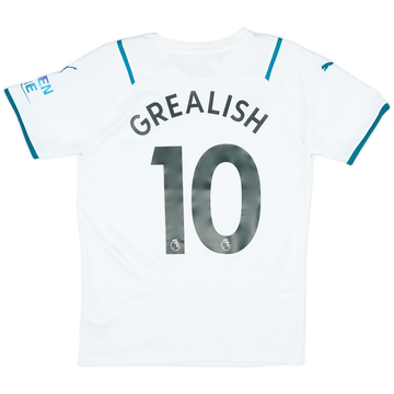 2021-22 Manchester City Home Shirt Grealish #10 - 6/10 - (S.Boys)
