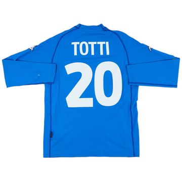 2000-01 Italy Home L/S Shirt Totti #20 - 8/10 - (S)