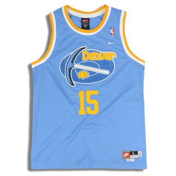2003 04 Denver Nuggets Anthony 15 Nike Swingman Jersey Away Y