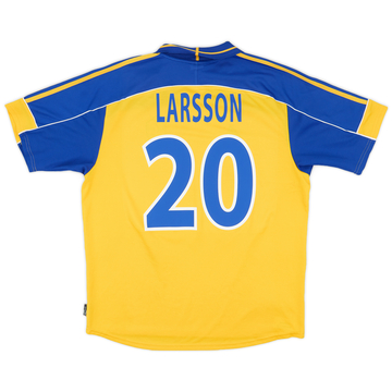 1998-00 Sweden Away Shirt Larsson #7 - 8/10 - (L)