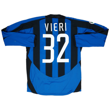 【正規品直輸入】 Inter 2003-04 Milan (XXL) - 8/10 - #32 Vieri Shirt Home ウェア