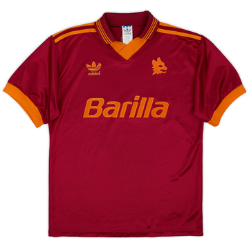 1992-94 Roma Home L/S Shirt - 9/10 - (S)