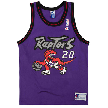 1995 97 Toronto Raptors Stoudamire 20 Champion Away Jersey Very Good XL