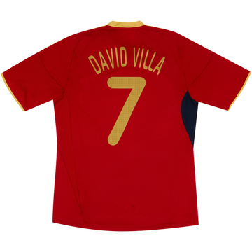 2009 Spain Home Shirt David Villa #7 - 8/10 - (S)