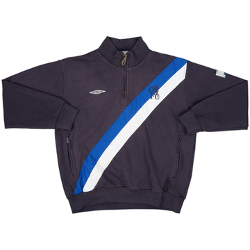 2005-06 Chelsea Umbro 1/4 Zip Polo Shirt - 9/10 - (M)
