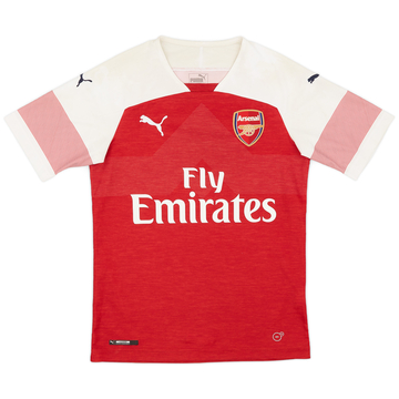 2018 19 Arsenal Home Shirt Aubameyang 14 7 10 L