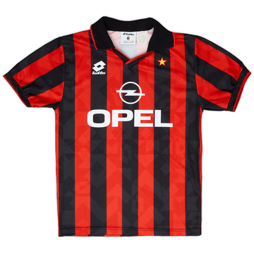 【サッカー】1994-1995 ACミラン ユニフォーム 【lotto】 1994-96 AC Milan Third L/S Shirt - 8/10 - (S)