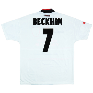 1997-99 Manchester United Away L/S Shirt Beckham #7 - 7/10 - (M)