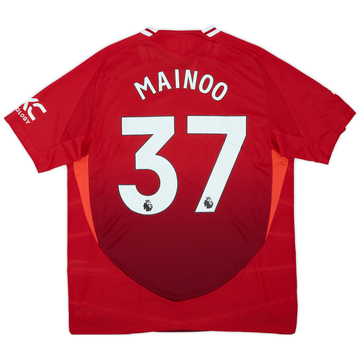 休日限定 Manchester 2024-25 United #37 Mainoo Shirt Third Authentic 応援グッズ