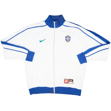 【激レア】 NIKE BRASIL NYLON PULLOVER PISTE 2008-09 Brazil Nike Retro Track Jacket - 8/10 - (L)