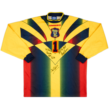 1997-98 Scotland Match Issue Signed GK Shirt #1 (Goram)
