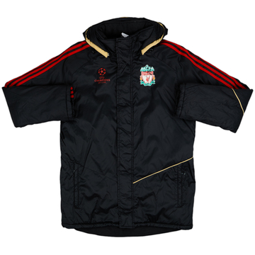 adidas Chamarra de banquillo acolchada con capucha de la Liga de Campeones del Liverpool 2009-10 - 6/10 - (L)