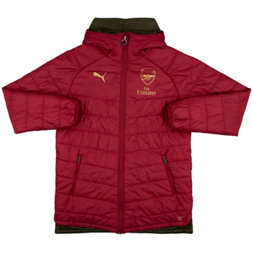 2017-18 Arsenal Puma Hooded Reversible Padded Jacket - 10/10 - (M)