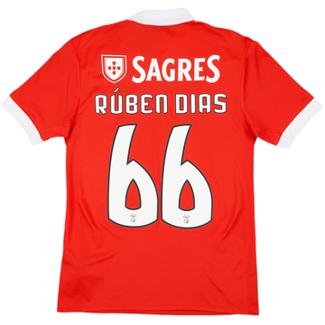 2017-18 Benfica Home Shirt Ruben Dias #66 - 8/10 - (S)