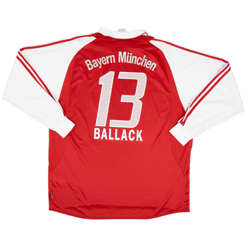 2003-04 Bayern Munich Home L/S Shirt Ballack #13 - 6/10 - (XXL)