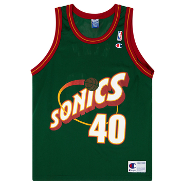 1995 97 Seattle SuperSonics Kemp 40 Champion Away Jersey Good L