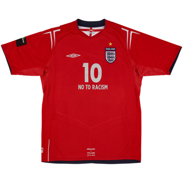 2006-07 England Match Issue Away Shirt Owen #10