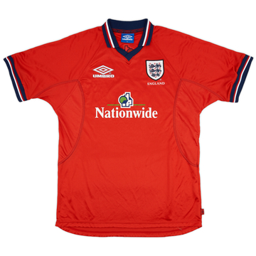 1998-00 England Umbro 1/4 Zip Training Shirt - 7/10 - (M)