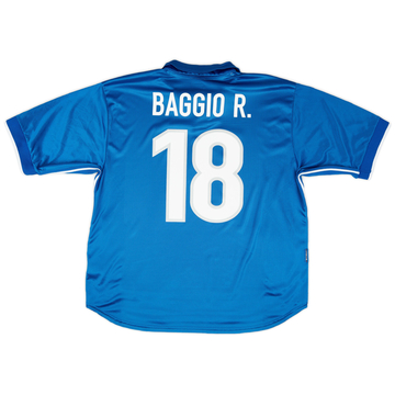 1998-99 Italy Home Shirt #18 (Baggio) - 8/10 - (S)