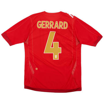 2006-08 England Away Shirt Gerrard #4 - 6/10 - (XXL)