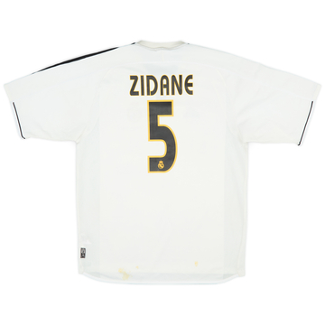 【正規品】REAL MADRID 2003/04 HOME KIT 2003-04 Real Madrid Home Shirt Zidane #5 - 8/10 - (L)