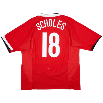 1996-98 Manchester United Home Shirt Scholes #18 - 6/10 - (M) 1996-98 Manchester United Home Shirt Scholes #18 - 6/10 - (M)