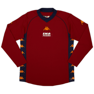 2001-02 Roma Kappa Polo L/S Shirt - 9/10 - (XL)