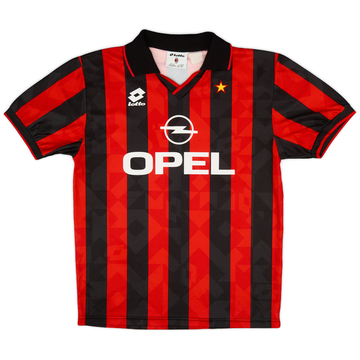 Milan A.C. Lotto シャツ Lサイズ 赤黒 Vintage Lotto AC Milan Jersey Red Soccer Kit Long Sleeve