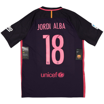 FCバルセロナ JORDI ALBA 18番 ユニフォーム 2012-13 Barcelona Away L/S Shirt Jordi Alba #18 - 7/10 - (M)