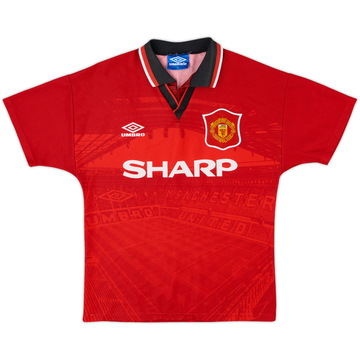 1994-96 Manchester United Home Shirt Hughes #10 - 8/10 - (XL)