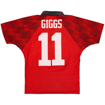 1996-98 Manchester United Home Shirt Giggs #11 - 7/10 - (Y)