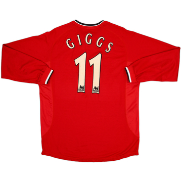 1996-98 Manchester United Home L/S Shirt Giggs #11 - 6/10 - (L)