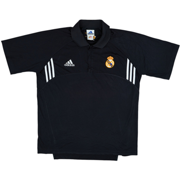 2002-03 Real Madrid adidas Polo con cremallera de 1/4 - 8/10 - (M/L)