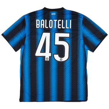 2009 10 Inter Milan Home Shirt Balotelli 45 6 10 S