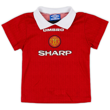 1996-98 Manchester United Home L/S Shirt Beckham #10 - 9/10 - (M)
