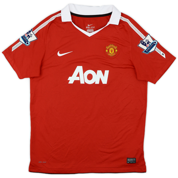 2010-11 Manchester United Home L/S Shirt - 9/10 - (XL.Boys)