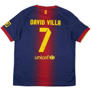 2010-11 Barcelona Home Shirt David Villa #7 - 9/10 - (M.Boys)