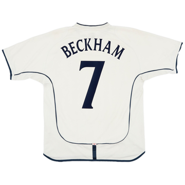 2024超人気 England 2001-03 Home (XL) - 9/10 - #7 Beckham Shirt L/S トップス