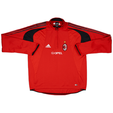 2004-05 AC Milan adidas CL 1/4 Zip Polo Shirt - 9/10 - (XXL)