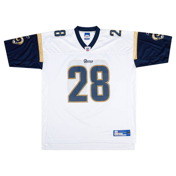 2002 04 St. Louis Rams Faulk 28 Reebok On Field Home Jersey Excellent XL. Kids