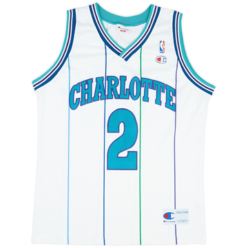 1992-96 Charlotte Hornets Johnson #2 Champion Away Jersey
