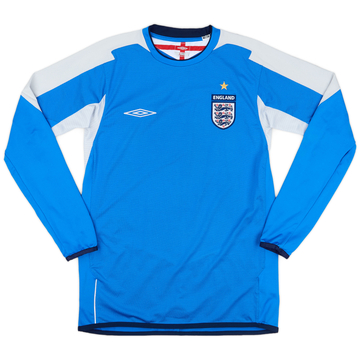 アンブロ　2004イングランド代表レプリカＧＫシャツ　サックス　US Lサイズ アンブロ 2004イングランド代表レプリカGKシャツ サックス US
