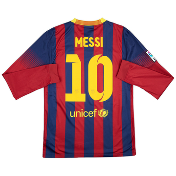 2013-14 Barcelona Home L/S Shirt Messi #10 - 8/10 - (S)