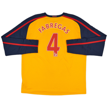 2008-09 Arsenal Away L/S Shirt Fabregas #4 (XXL)