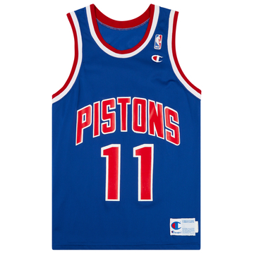 1991 94 Detroit Pistons Thomas 11 Champion Away Jersey Excellent S