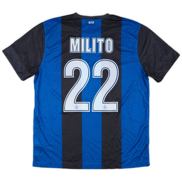 2012 13 Inter Milan Home Shirt Milito 22 7 10 M