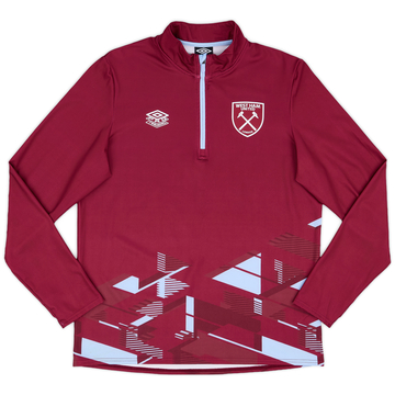 2009-10 West Ham Umbro 1/4 Zip Drill Top - 8/10 - (M.Boys)