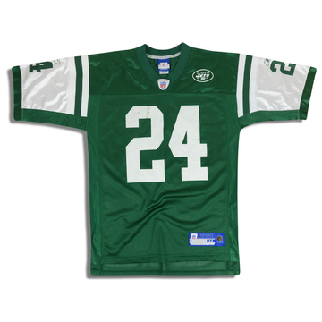 2008 11 New York Jets Revis 24 Reebok On Field Home Jersey Excellent S