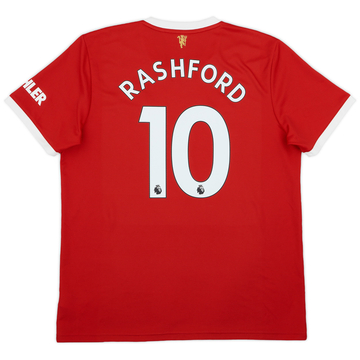 2021-22 Manchester United Home Shirt Rashford #10 - 7/10