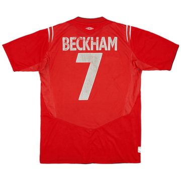 2004-06 England Away Shirt Beckham #7 - 5/10 - (XL)